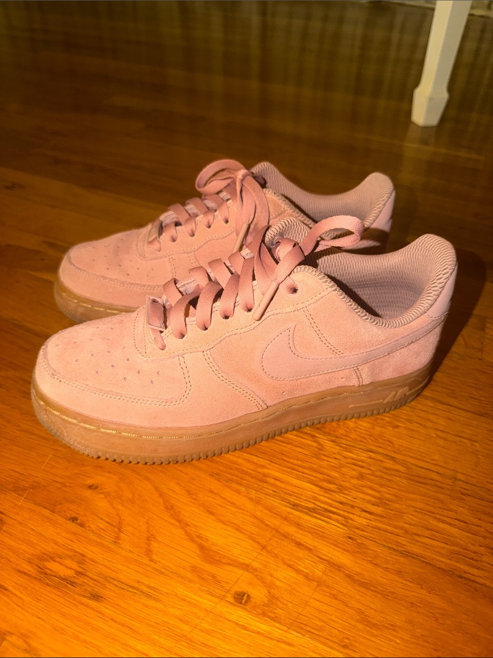 Nike Women’s Pink Suede Low-Top Sneakers with Gum Sole